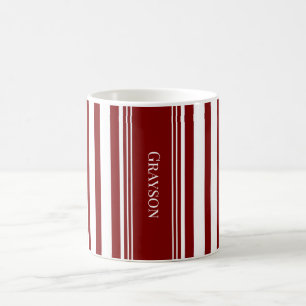 Taza De Café Rayas Rojas
