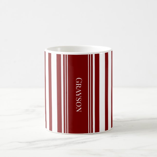 Taza De Café Rayas Rojas (Centro)