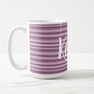Taza De Café Rayas rosadas