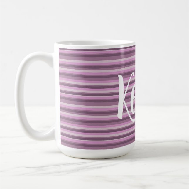 Taza De Café Rayas rosadas (Izquierda)