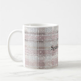 Taza De Café Rayas rosadas de rayas rosadas brillan