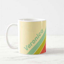 Taza De Café Rayas suaves de buttercream con nombre