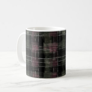 Taza De Café Rayas Verde Burdeos