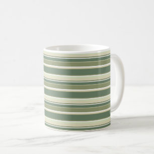 Taza De Café Rayas verdes de oliva