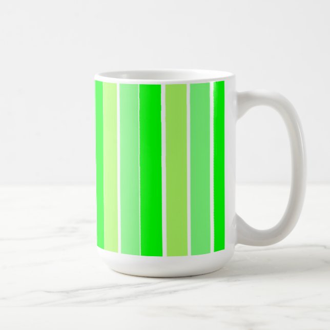 Taza De Café Rayas verdes limones (Derecha)