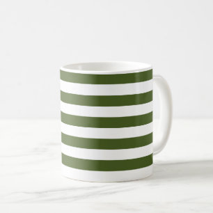 Taza De Café Rayas verdes y blancas de los mosquitos negros