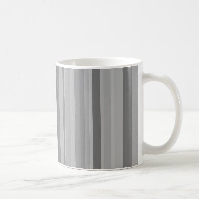 Taza De Café Rayas verticales grises (Derecha)