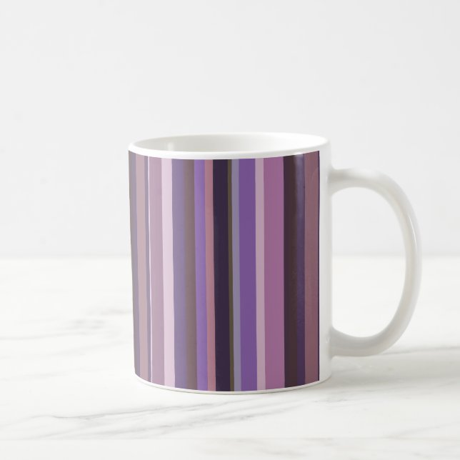 Taza De Café Rayas verticales malvas (Derecha)