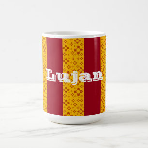 Taza De Café Rayas verticales Zia Sol Rojo Amarillo Nuevo Méxic