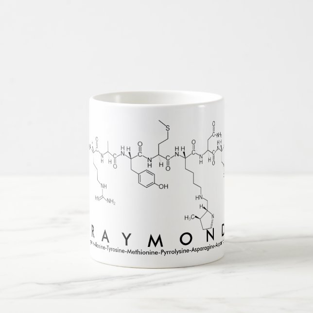 Taza De Café Raymond peptide name mug (Centro)
