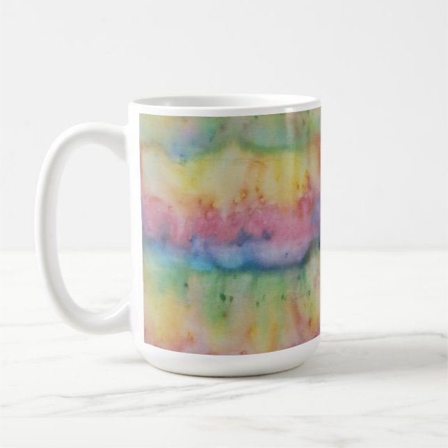 Taza De Café Rayo arcoiris teñido a mano (Izquierda)