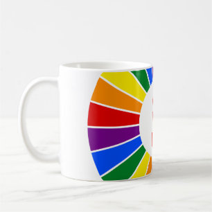 Taza De Café RAYOS DEL BOTÓN DE LA BANDERA DE LLUVIA + tu signo