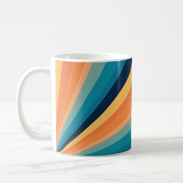 Taza De Café Rayos solares retro (Izquierda)