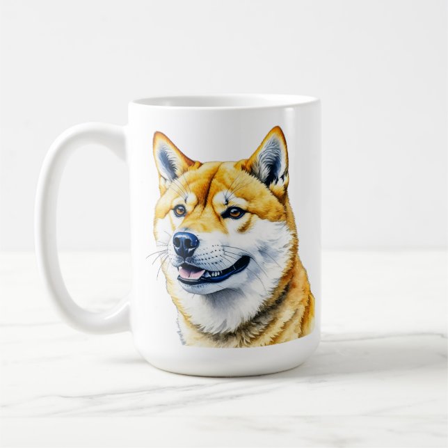 Taza De Café Raza chiita inu de perro (Izquierda)