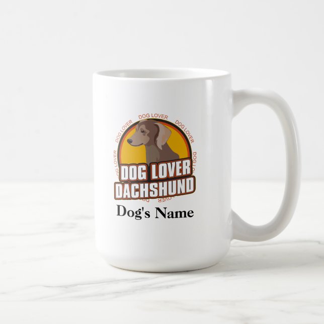Taza De Café Raza de perro de Dachshund (Derecha)