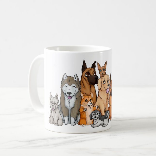 Taza De Café Razas lindas del perro (Anverso izquierdo)