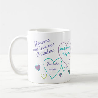 Taza De Café Razones por las que amo a la abuela Personalizado