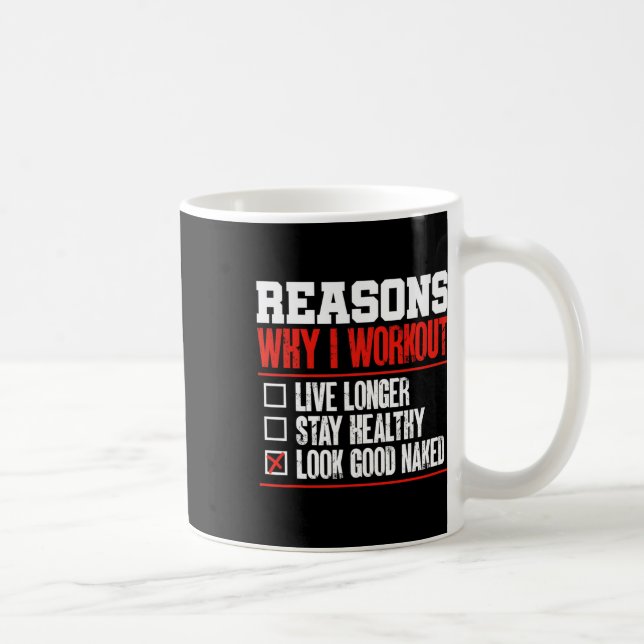 Taza De Café Razones por las que trabajo en gimnasia para adult (Derecha)