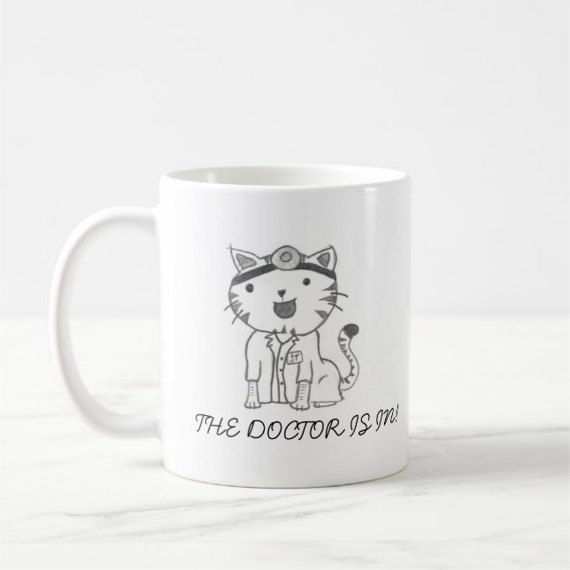 Taza De Café Razzle Dazzle Cat Médica (Izquierda)