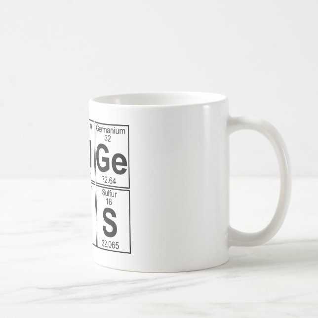 Taza De Café Re-Al-GE-Ni-U-s (genio real) - por completo (Derecha)