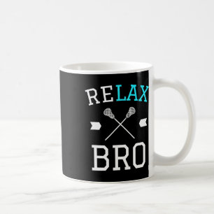 Taza De Café Re Lax Bro Funny College Lacrosse Gift Shirt