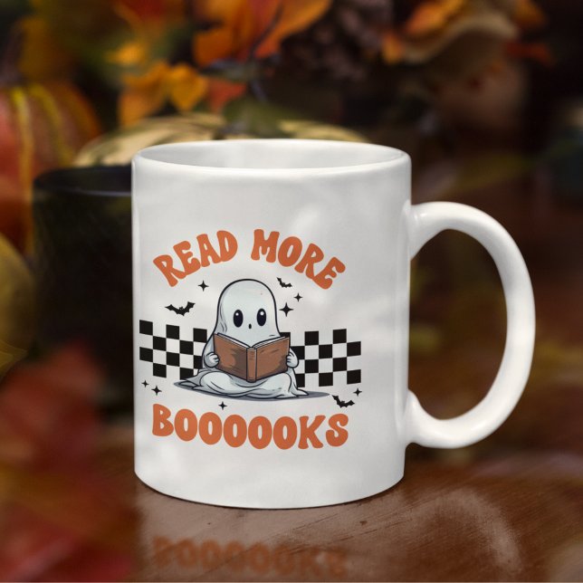 Taza De Café Read More Boooooks Halloween Gift (Subido por el creador)
