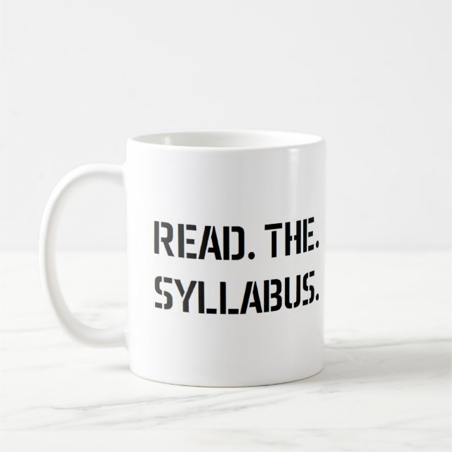 Taza De Café read the syllabus (Izquierda)