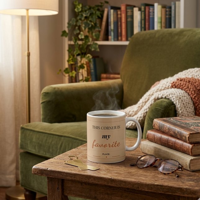 Taza De Café Reading Corner Mug - Cozy Book Lover Mug (Subido por el creador)
