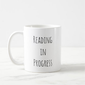 Taza De Café Reading in Progress Minimalist Book Lover