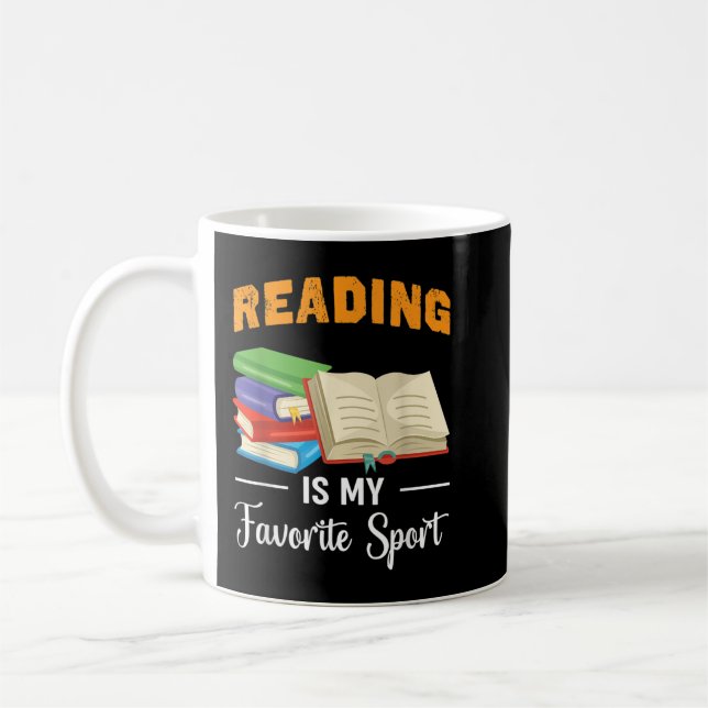 Taza De Café Reading Is My Favorite Sport T-Shirt (Izquierda)
