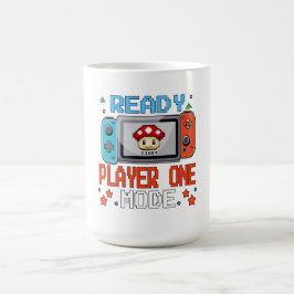 Taza De Café Ready Player One Mode Pixel Art Gaming Shirt