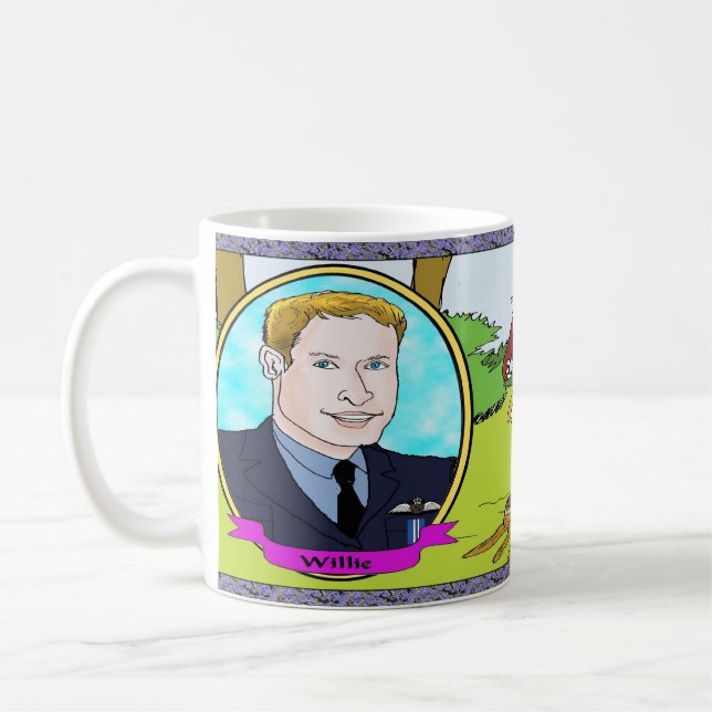 Taza de café real chistosa de la boda (Izquierda)