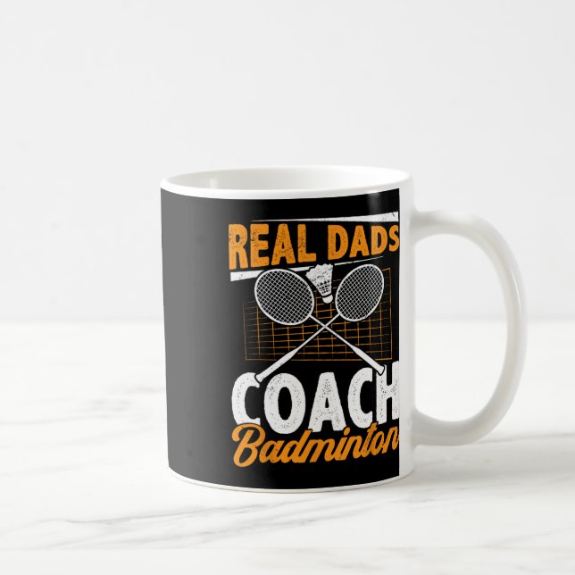 Taza De Café Real Dads Coach Badminton Badminton Player Shuttle (Derecha)