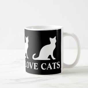 Taza de café real de los gatos del amor de los
