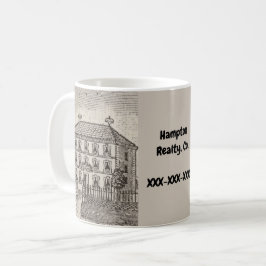 Taza De Café Real Estate Business Promotion Vintage Sketch Home