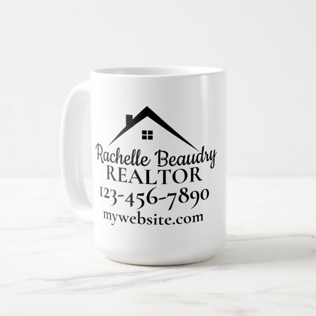 Taza De Café Real Estate Marketing Custom Realtor (Anverso izquierdo)