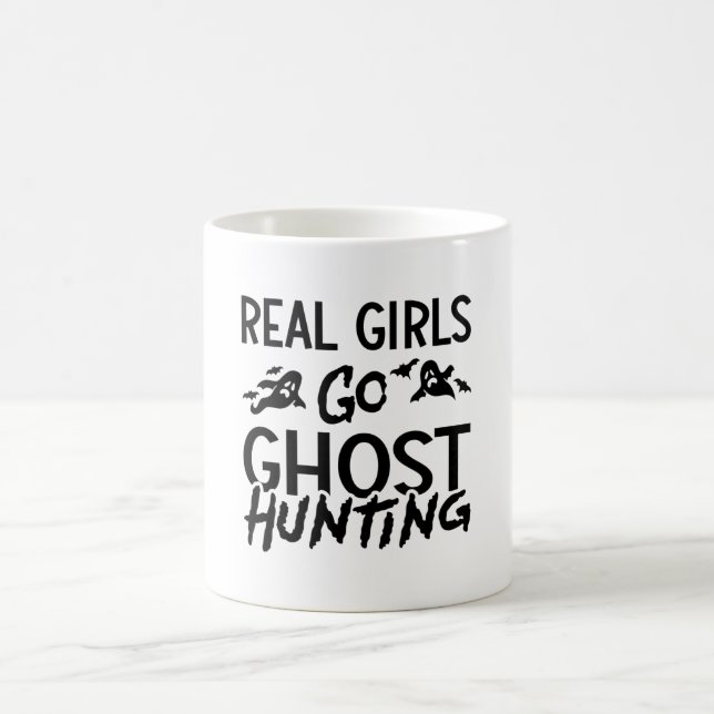 Taza De Café Real Girls Go Ghost Hunting Ghost Hunter Spooky (Centro)