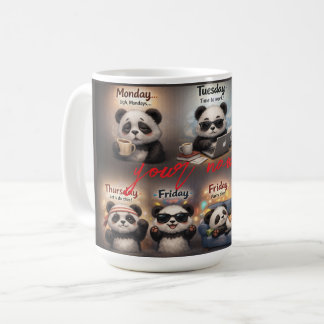 Taza De Café Realistic Cute Panda Emotions for Every Day of the