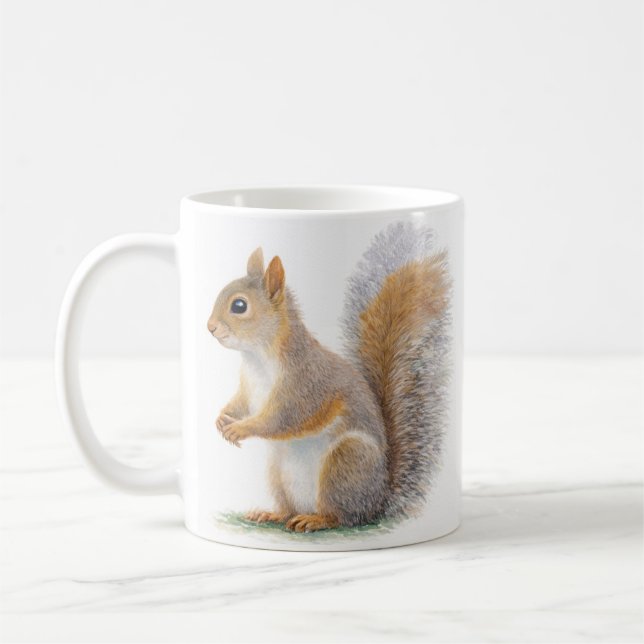 Taza De Café Realistic Squirrel Portrait (Izquierda)