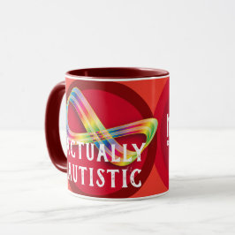 Taza de café realmente autística del infinito del