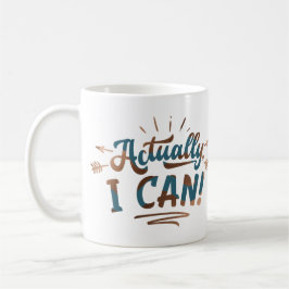 Taza De Café Realmente Puedo Texto Motivacional Bronce Teal Dor