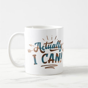 Taza De Café Realmente Puedo Texto Motivacional Bronce Teal Dor