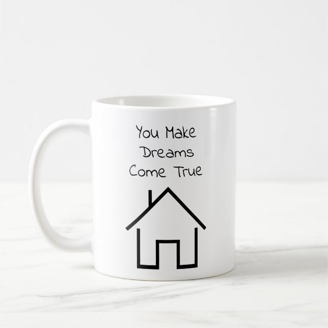 Taza De Café Realtor Gracias A Tu Regalo Personalizado (Izquierda)