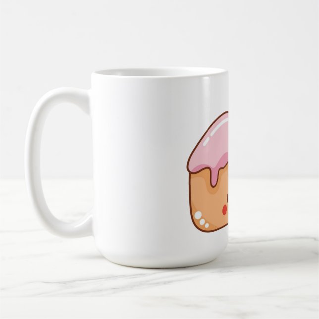 Taza De Café Rebanada Adorable De Pastel De Cerezo (Izquierda)