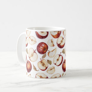 Taza De Café Rebanadas de Manzana Roja Fruta