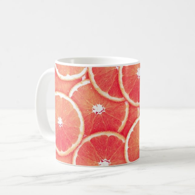 Taza De Café Rebanadas del pomelo rosado (Anverso izquierdo)
