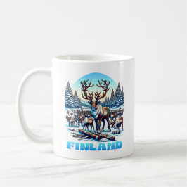 Taza De Café Rebaño de renos de Finlandia