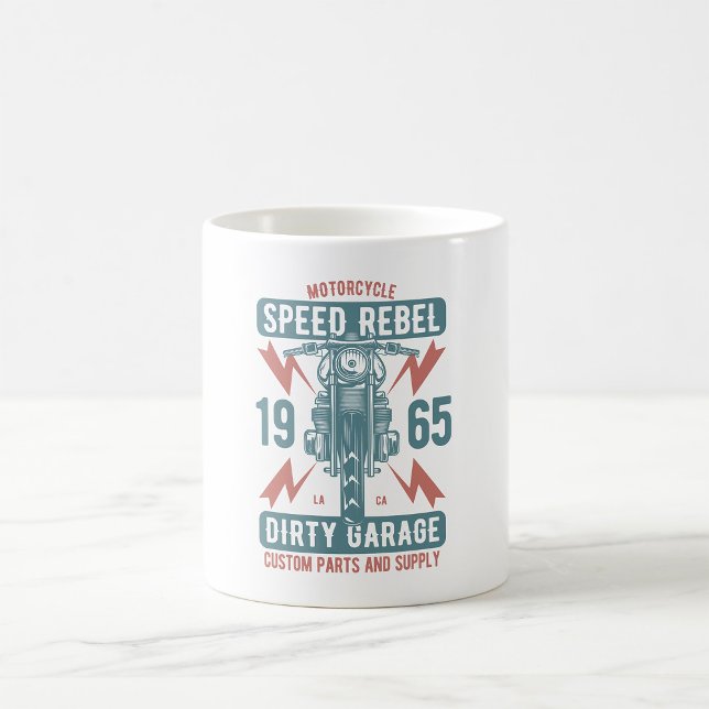 Taza De Café Rebelde de la velocidad de la motocicleta 1965 (Subido por el creador)
