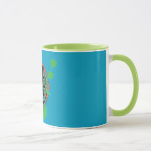 Taza de café rebelde feliz