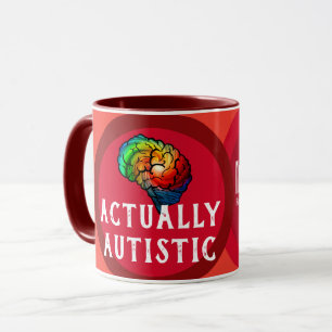 Taza de café rebelde realmente autística de